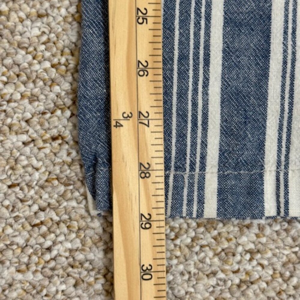 SO Striped Linen Blend Wide Leg Pants Women Med Coastal Beach Summer Lounge - Picture 12 of 12